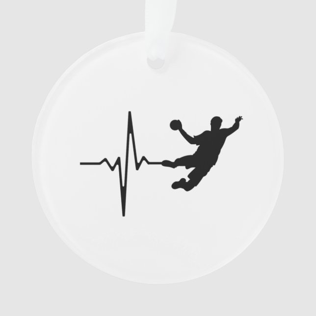 Handball - Handball Player Heartbeat Ornament (Front)