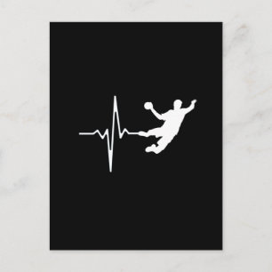 Handball - Handball Player Heartbeat Postcard