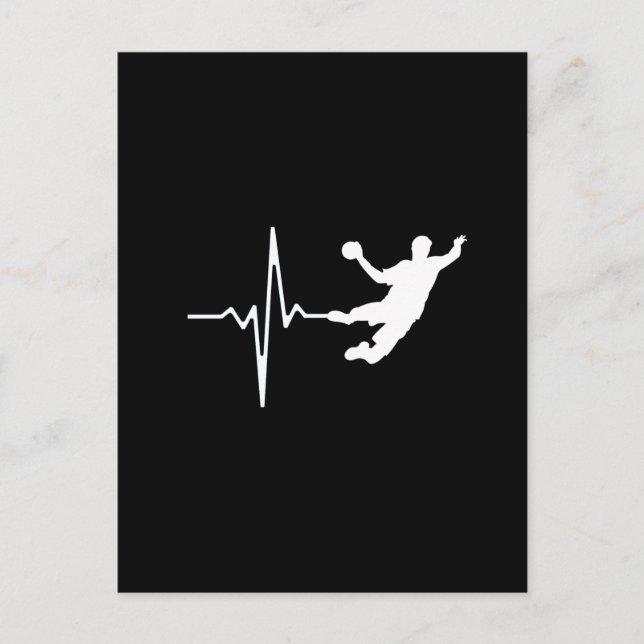 Handball - Handball Player Heartbeat Postcard (Front)