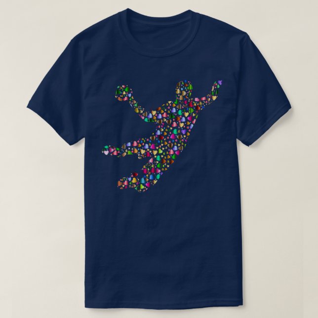 Handball heart pattern colour T-Shirt (Design Front)