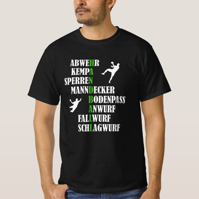 Handball Kempa Man Marker Drop Throw Gift T-Shirt (Front)
