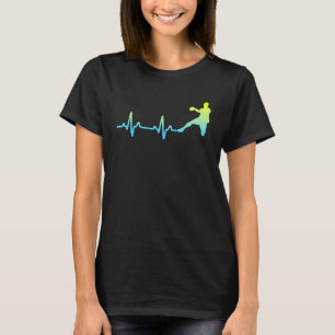 Handball Player Fans Coach Heartbeat T-Shirt