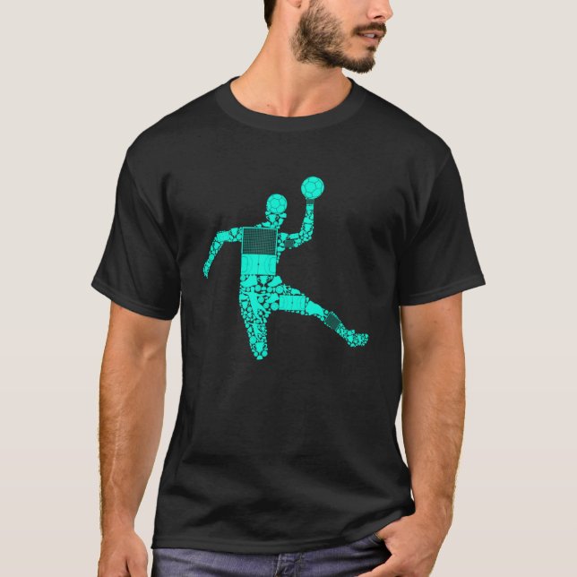 Handball Player Fans Coach Men Boys T-Shirt (Front)