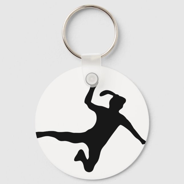 handball player female handball key ring (Front)