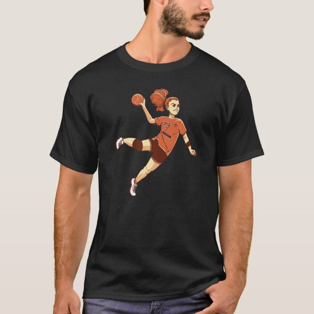 Handball Player Handball Ball Outfit Handball Girl T-Shirt (Front)