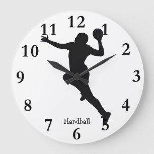 Handball Player Large Clock