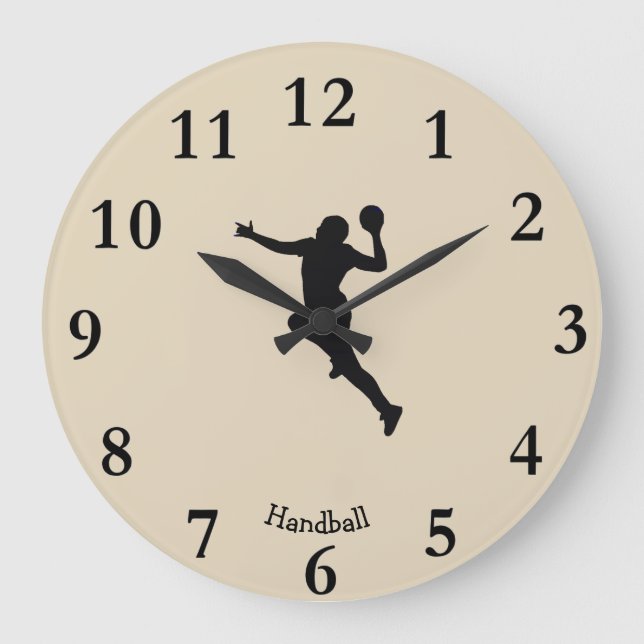 Handball Player Large Clock (Front)