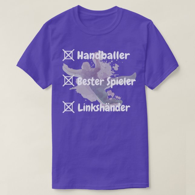 Handball player left handed best player design T-Shirt (Design Front)