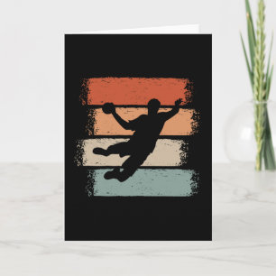 Handball Player Retro Card