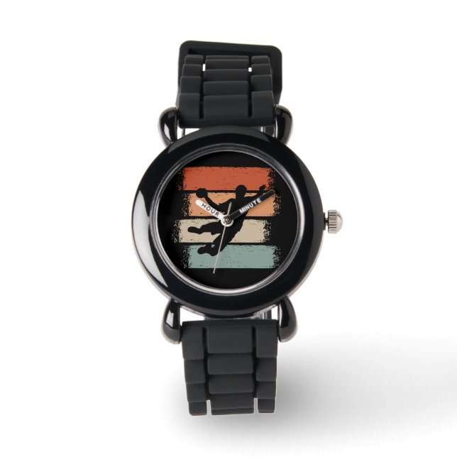 Handball Player Retro Watch (Front)