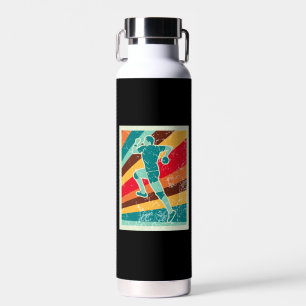 Handball Player Retro   Water Bottle