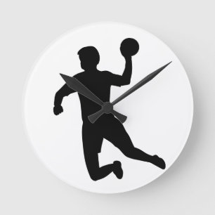 Handball player round clock