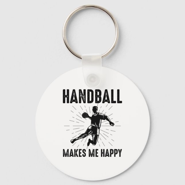 Handball Player Sport Team Handballer Funny Saying Key Ring (Front)