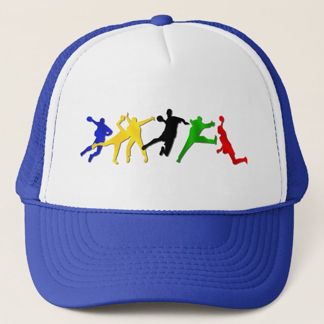 handball players andebol games truckers hat cap (Front)