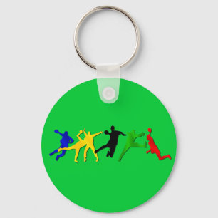 Handball players summer games keychain