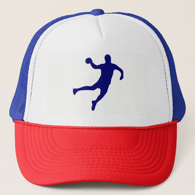 Handball Silhouette Trucker Hat (Front)