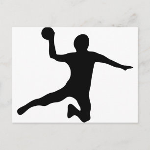 handball spieler dodgeball postcard