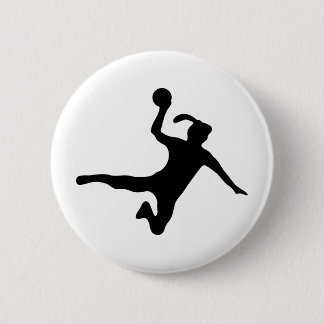 handball spielerin frauenhandball 6 cm round badge