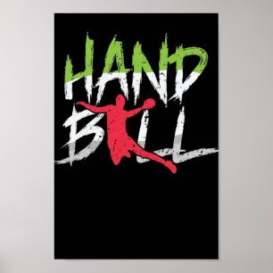 Handball Sprungwurf Poster