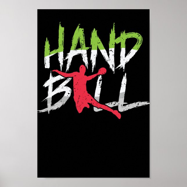 Handball Sprungwurf Poster (Front)