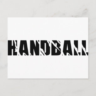 handball text postcard