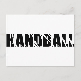 handball text postcard