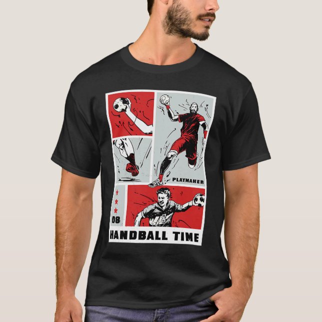 Handball time Playmaker Collage T-Shirt (Front)