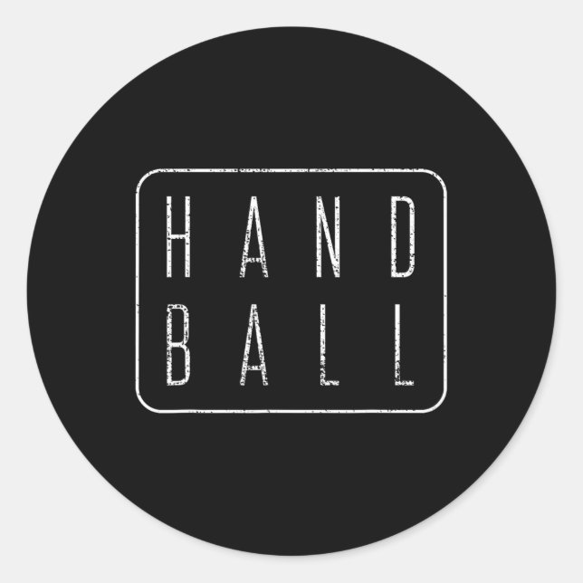 Handball Vintage Gift Player Tee  Classic Round Sticker (Front)