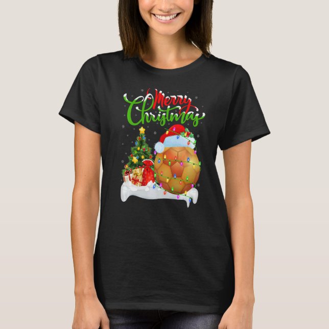 Handball  Xmas Decorations Santa Handball Christma T-Shirt (Front)