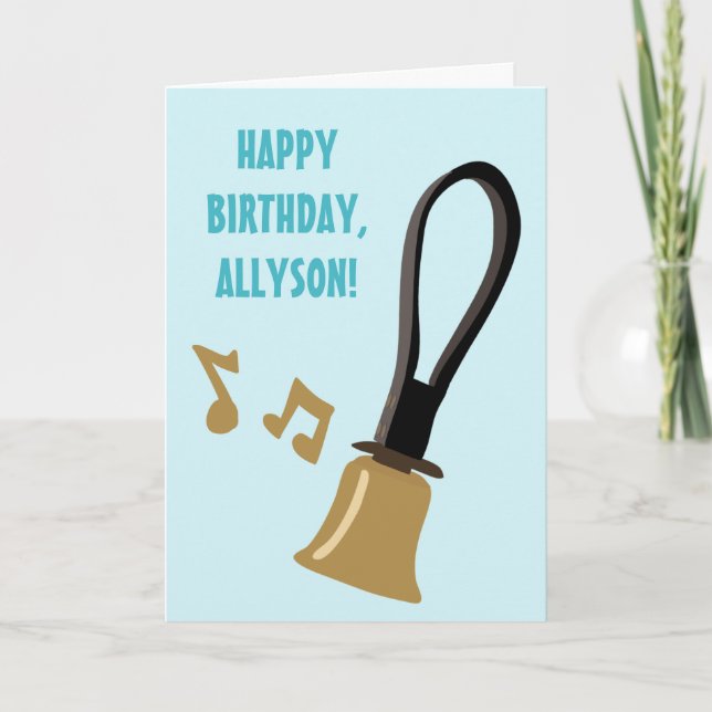 Handbell Choir Ringers Players Personalised Card (Front)