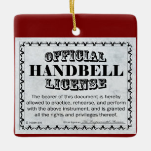 Handbell License Ceramic Ornament
