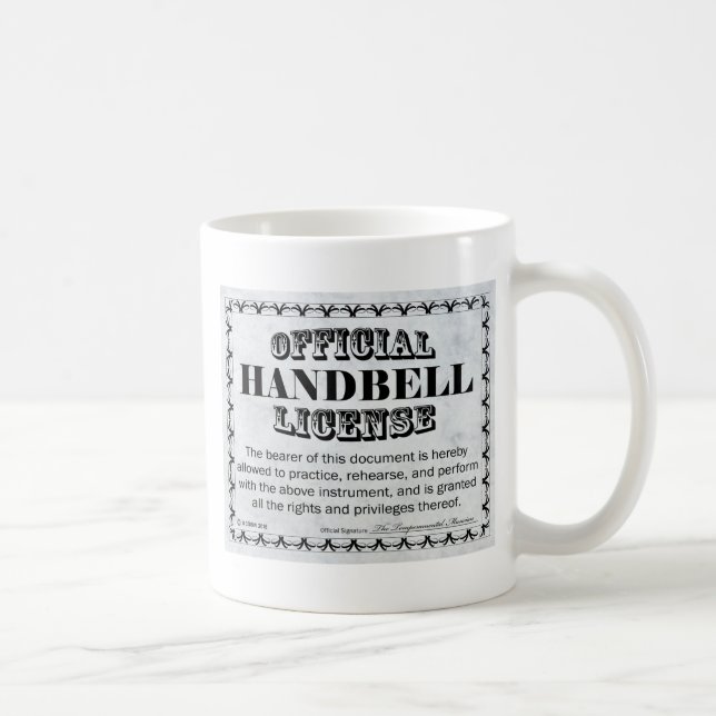 Handbell License Coffee Mug (Right)