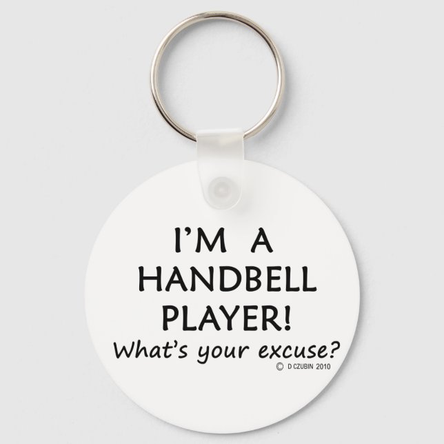 Handbell Player Excuse Key Ring (Front)