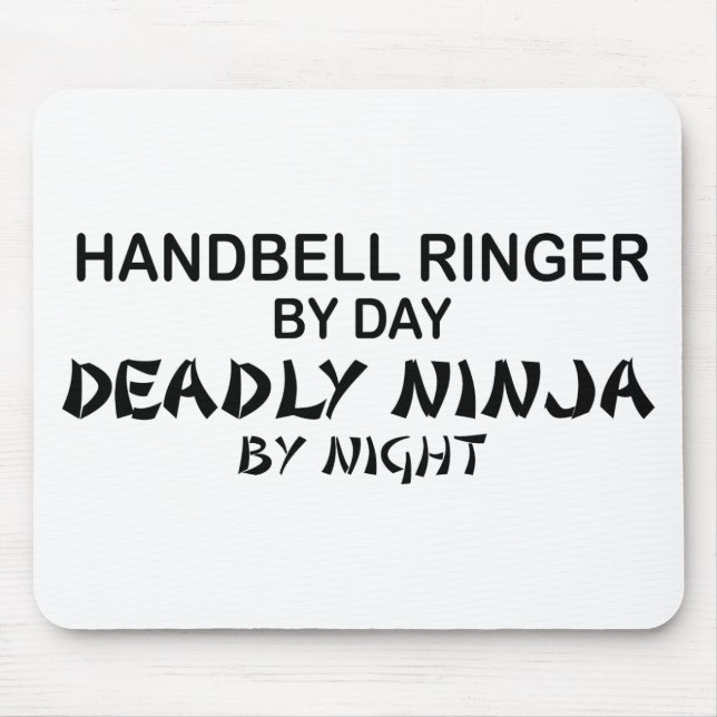 Handbell Ringer Deadly Ninja by Night Mouse Mat (Front)