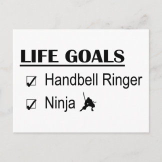 Handbell Ringer Ninja Life Goals Postcard