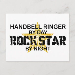 Handbell RInger Rock Star by Night Postcard