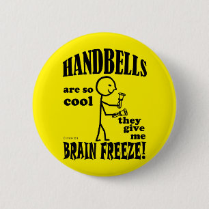 Handbells, Brain Freeze 6 Cm Round Badge