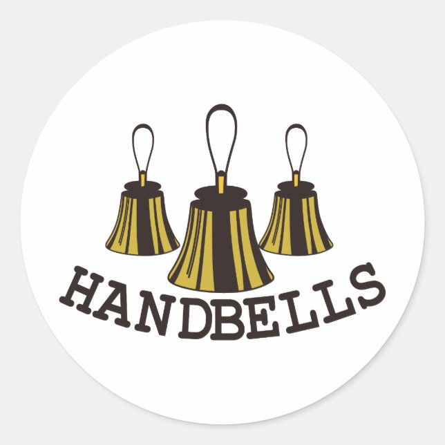 Handbells Classic Round Sticker (Front)