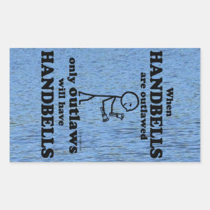 Handbells Outlawed Rectangular Sticker