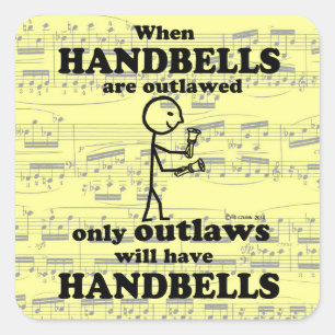 Handbells Outlawed Square Sticker