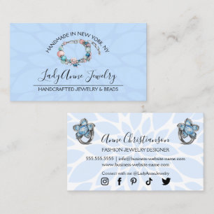 Handcrafted Jewelry and Bead Designer Business Card