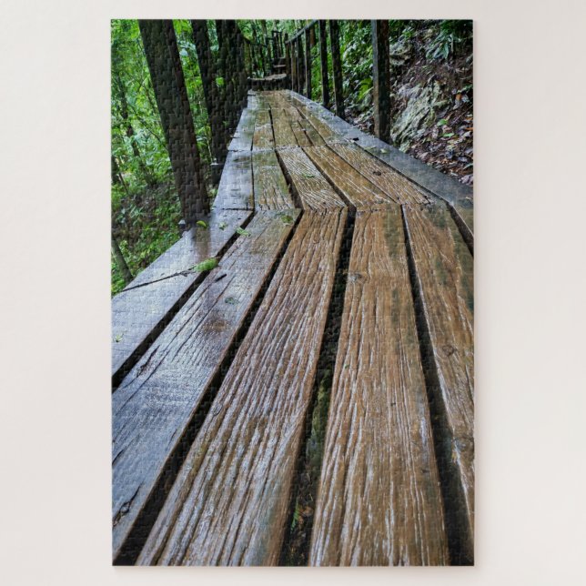 Handcrafted Jungle Walkway Jigsaw Puzzle (Vertical)