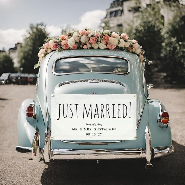 Handcrafted Just Married Car Banner (Creator Uploaded)