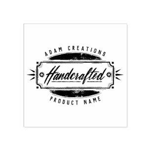 Handcrafted Personalised Label Rubber Stamp