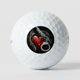 "Handcuffed Heart" Golf Balls