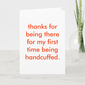 handcuffed thank you card
