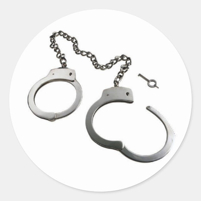 Handcuffs Classic Round Sticker (Front)