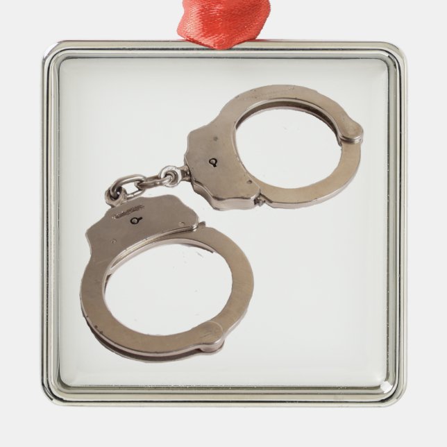 Handcuffs Metal Tree Decoration (Front)