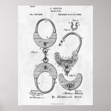 Handcuffs Patent Print 1880