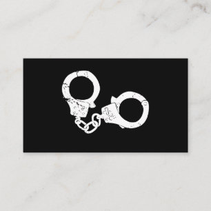Handcuffs Police Law Enforcement Protect Serve Arr Business Card